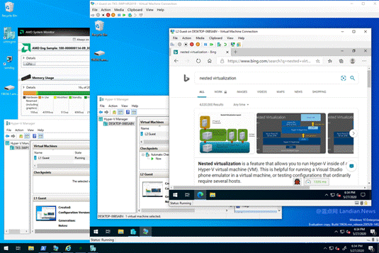 微软宣布Windows 10现已支持在AMD平台启用嵌套虚拟化技术